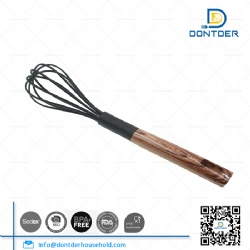Whisk with Wood Grain Pattern Handle D24