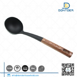 Ladle with Wood Grain Pattern Handle D24