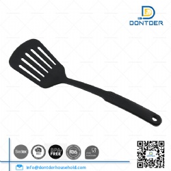 Black Nylon Slotted Turner Spatula