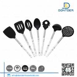 Nylon Kitchen Utensils Set with Marbled Handle